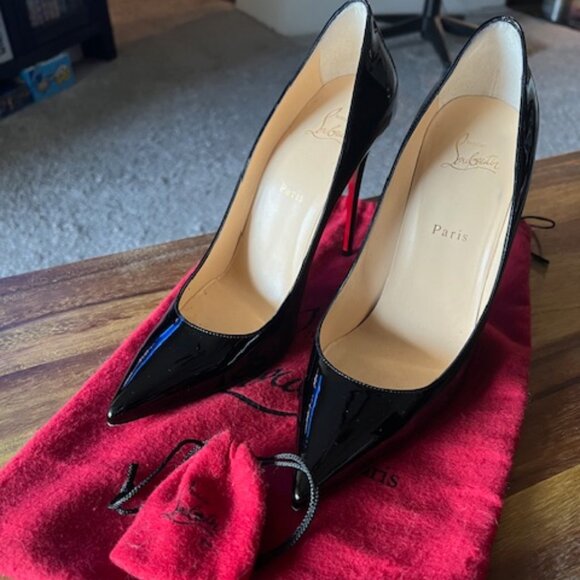 Christian Louboutin Black Patent Leather Pumps